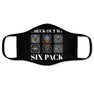 Discover Funny Pilot Six Pack Aviation Flight Simulation Face Masks