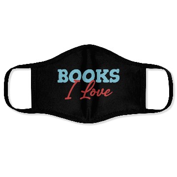 Discover Books I Love Lover Bookworm Library Teachers Face Masks