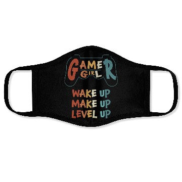 Discover Gamer Girl Wake Up Make Up Level Up Face Masks
