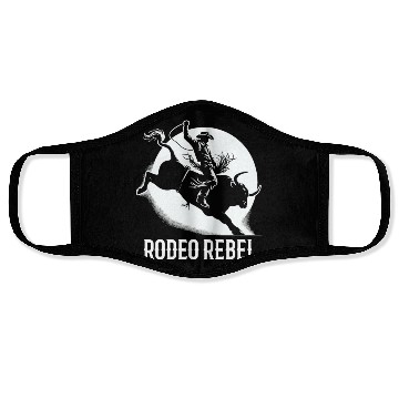 Discover Rodeo Bull Riding Livestock Show Farmer Cattle Face Masks