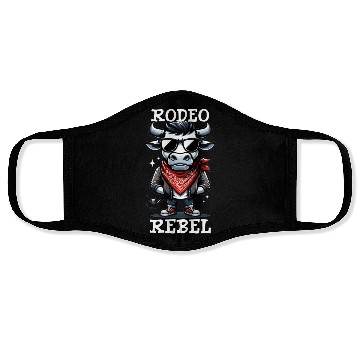 Discover Rodeo Bull Riding Livestock Show Farmer Cattle Face Masks