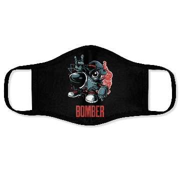 Discover Street Style Bomber Rocket Aircraft Face Masks