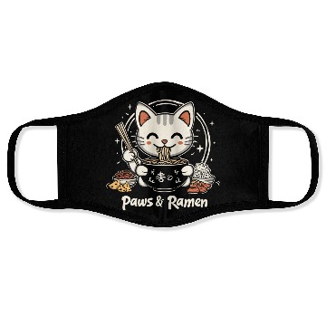 Discover Funny Cat Paws and Ramen Kawai Face Masks