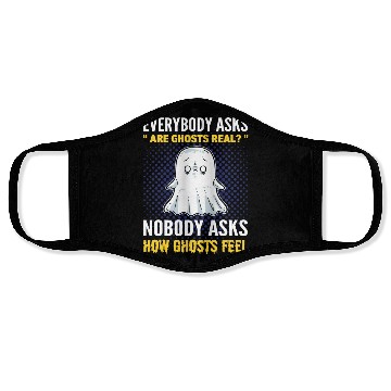 Discover Everybody Asks Are Ghosts Real? Ghost Hunting Face Masks