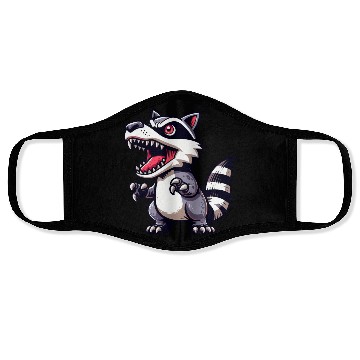 Discover Raccoon T-Rex Dino Mutation Face Masks