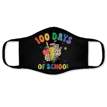 Discover 100 Days of School Retro Teacher Student Face Masks