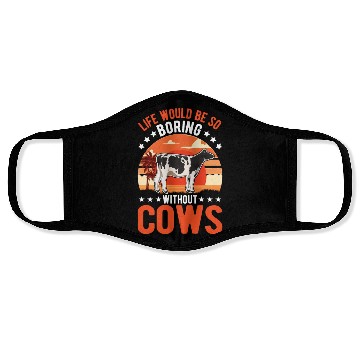 Discover Cow Cattle Breeder Farmer Cows Face Masks