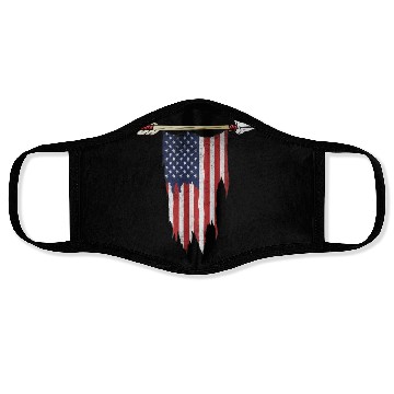 Discover Arrow American Flag Face Masks