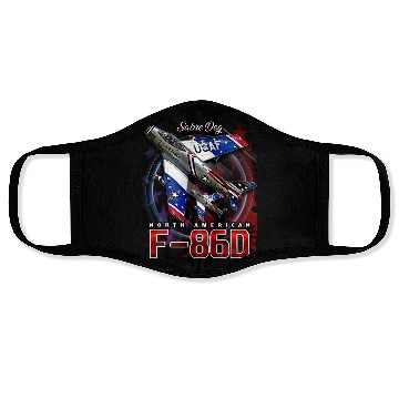 Discover F86D Sabre Dog Vintage Us Air Force Fighter Aircra Face Masks