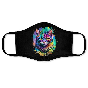 Discover powerful colorful cat Face Masks