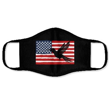Discover Hummingbird Us Flag Us American Flag Face Masks