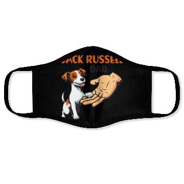 Discover Jack Russell Terrier Dad Typography Face Masks