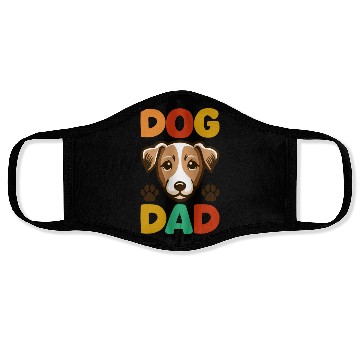 Discover Jack Russell Terrier Dog Dad Typography Face Masks