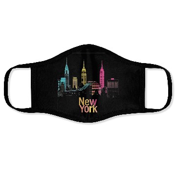 Discover New York City Skyline Face Masks
