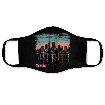 Discover Tokyo Skyline Face Masks