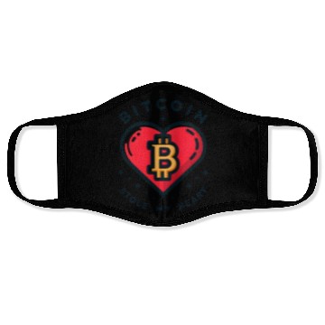 Discover Bitcoin Stole My Heart Love Affair Face Masks