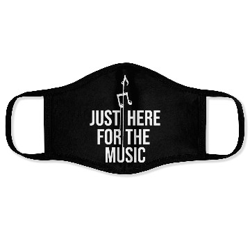 Discover Just Here For The Music Funny Sarcastic Musician Face Masks