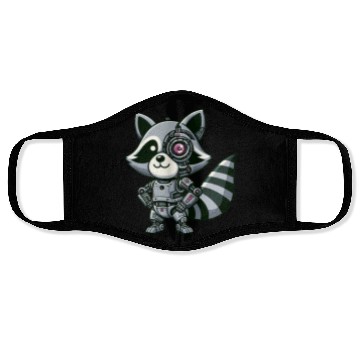 Discover Cool Raccoon Robot Face Masks