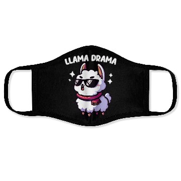 Discover Llama Drama Dramatic Moments Face Masks