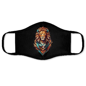 Discover Geometric Lion Apparel: Competitive Spirit Face Masks