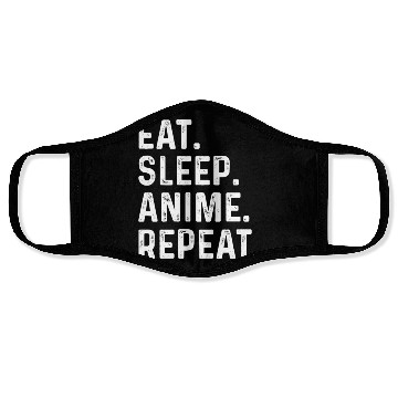 Discover Eat Sleep Anime Repeat Gift for Manga Fans Face Masks