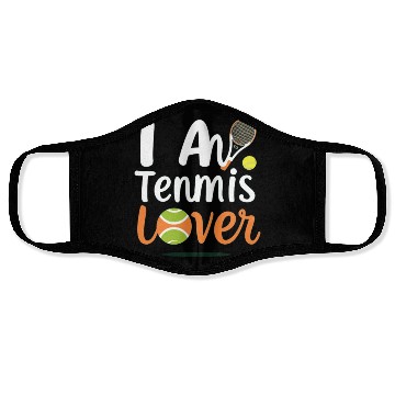 Discover i am tennis lover for Face Masks