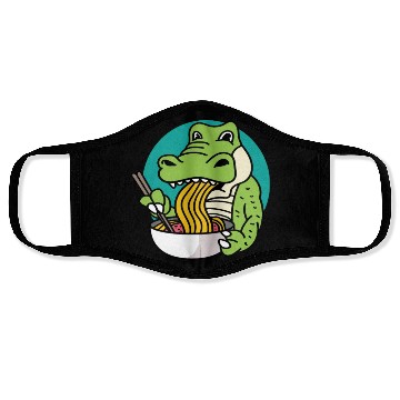 Discover Trex Eating Ramen Food Lover Gift Face Masks