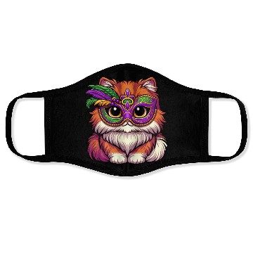 Discover Mardi Gras Persian Cat, Dressed-up Cat Face Masks