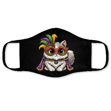 Discover Mardi Gras Persian Cat, Masked Cat Costume Face Masks