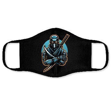 Discover cyborg samurai Face Masks