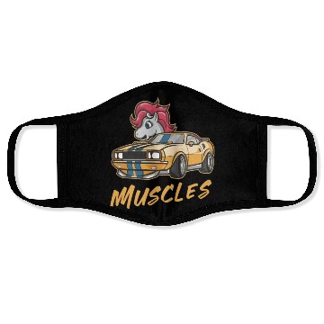 Discover Pony car with muscles Face Masks