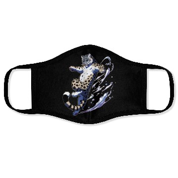 Discover Snow Leopard Leopard White Leopard Face Masks