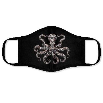 Discover Tentacle Embrace - Octopus Pebble Mosaic Face Masks