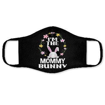 Discover I Am Mommy Easter Bunny Flower Wreath Easter Face Masks