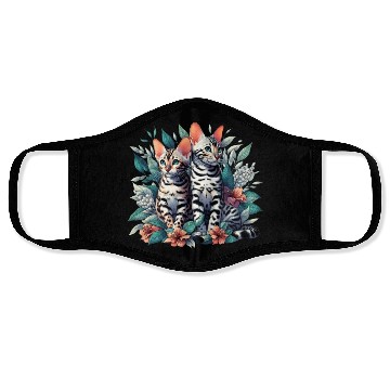 Discover Bengal Kittens Snow Asian Cats Face Masks