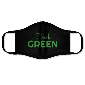 Discover dark green color Face Masks