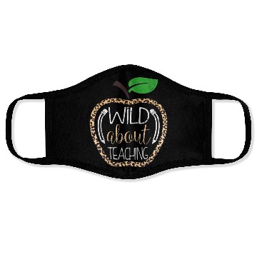 Discover Wild About Teaching Leopard Print School Teacher Face Masks
