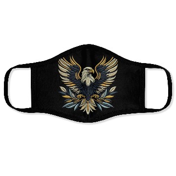 Discover Regal Eagle Wings Embroidered Face Masks