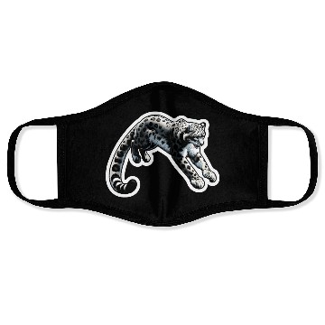 Discover Snow Leopard Leopard White Leopard Face Masks