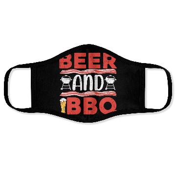 Discover Beer and BBQ - BBQ Barbeque Face Masks