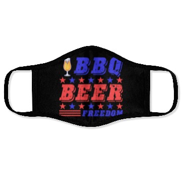 Discover BBQ Barbeque - BBQ Beer Freedom Face Masks