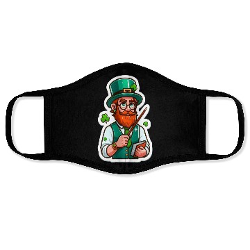 Discover Irish bearded teacher, funny st patricks day Face Masks
