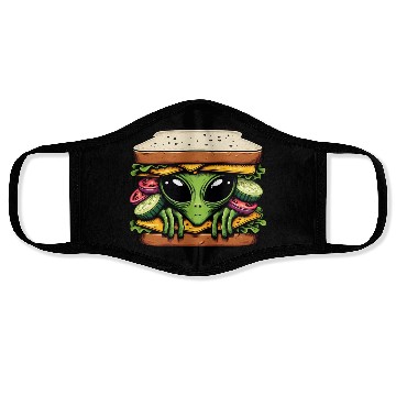 Discover Alien Hiding in a Sandwich Face Masks