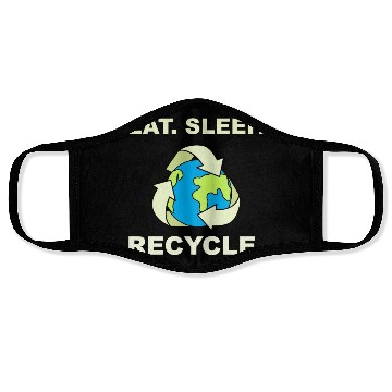 Discover Eat Sleep Recycle Save Planet Earth Climate Change Face Masks