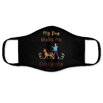Discover German Shepherd Dog Walking Face Masks