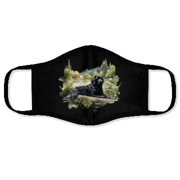 Discover Newfoundland Dog Cottagecore Lakeside Serenity Face Masks
