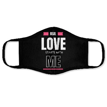 Discover real love starts with me Face Masks