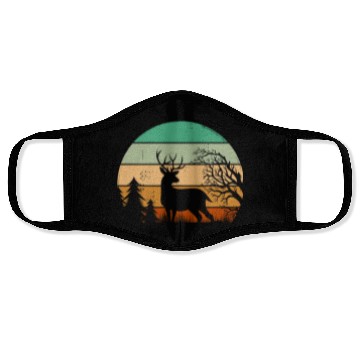Discover Serene Deer Twilight Forest Silhouette Face Masks