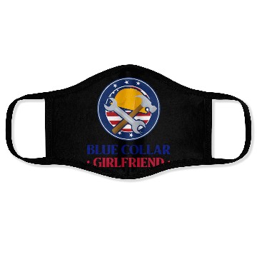 Discover Blue Collar Girlfriend Face Masks