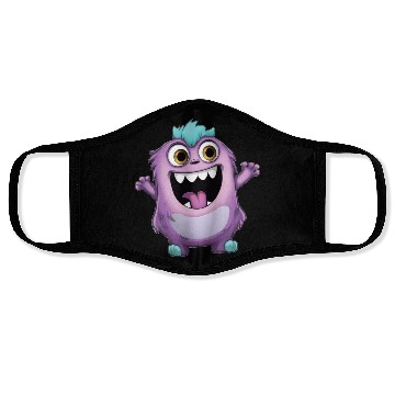 Discover Warm Purple Monster Greetings Face Masks